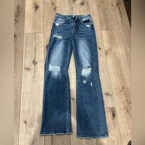Bootcut distressed jeans